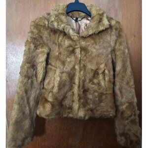 Divided Faux Fur Jacket in Brown